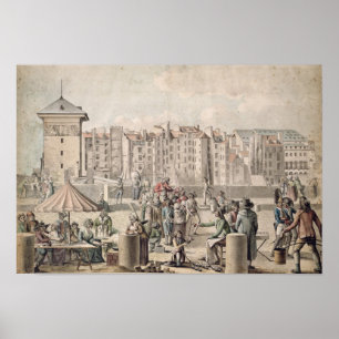 Bergbänke und Promenaden auf dem Pont Poster