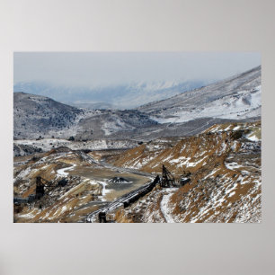 Bergbaugebiete und -gebirge, Goldagel, Nevada Poster