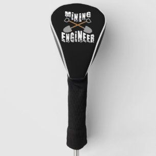 Bergbauingenieur überquerende Schaufeln Golf Headcover