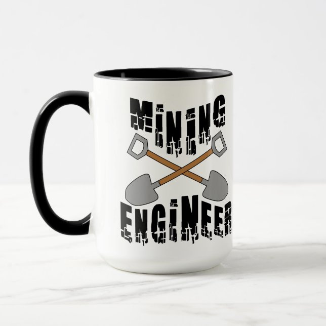 Bergbauingenieur überquerende Schaufeln Tasse (Links)