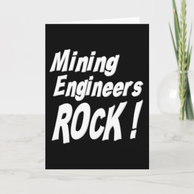 Bergbauingenieurrock! Grußkarte Karte (Vorderseite)