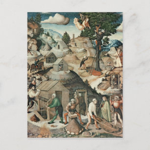 Bergbaulandschaft, 1521 postkarte