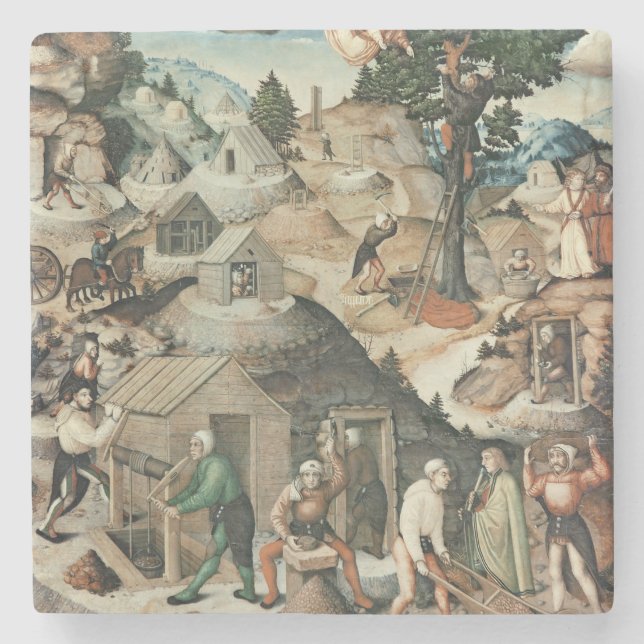 Bergbaulandschaft, 1521 steinuntersetzer (Vorderseite)