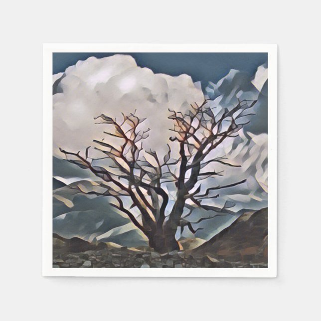 BERGBAUM SERVIETTE (Vorderseite)