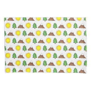 Bergbaum Sonnenschein Camping Campingplatz Kabine Kissenbezug