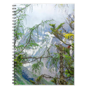 Bergbäume, Naturbäume, Waldlandschaft Notizblock