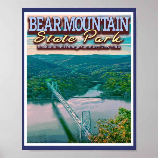 BERGBERGPARKPLATZ - BERGBRÜCKE VON BEAR STAAT NY POSTER (Vorne)