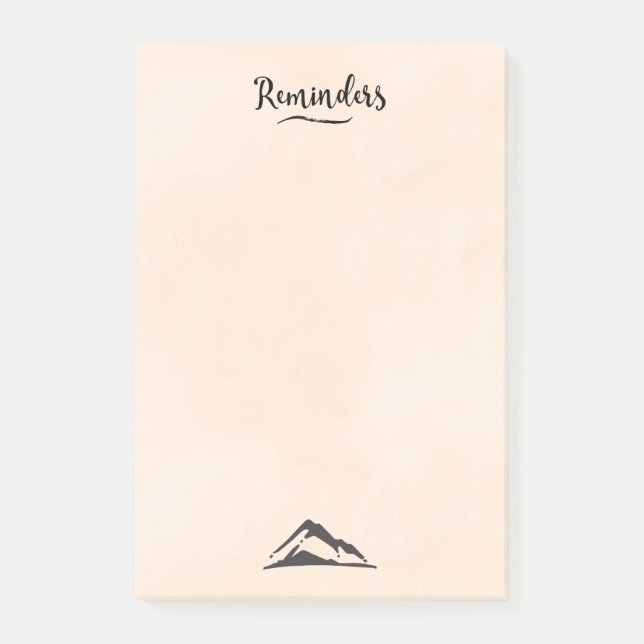 Bergbild in Schwarz - Erinnerungen Post-it Klebezettel (Vorderseite)