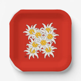 Bergblume Edelweiss Teller