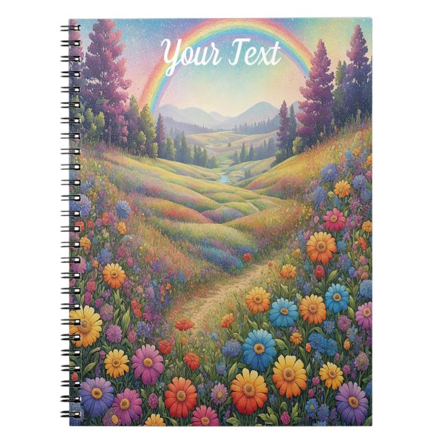 Bergblumen Regenbogen Notizblock (Vorderseite)