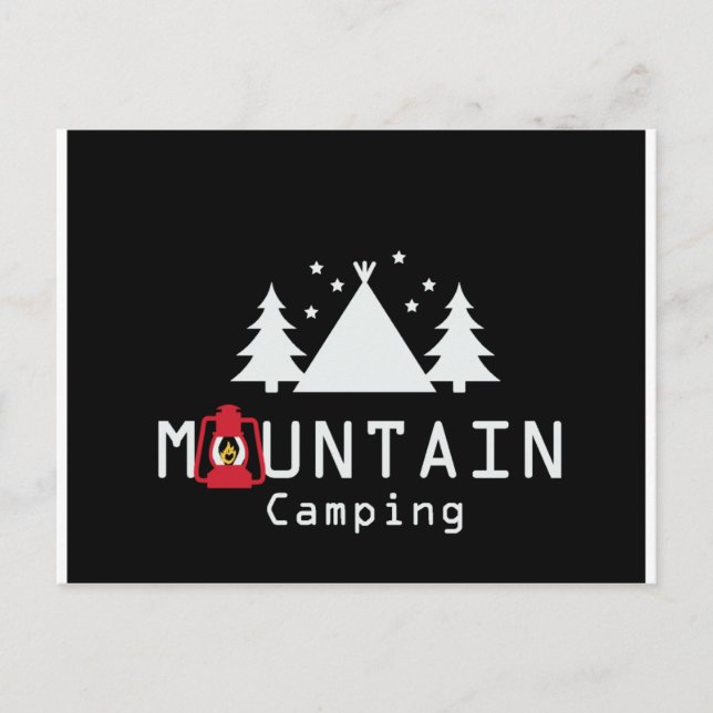 Bergcamping Postkarte (Vorderseite)