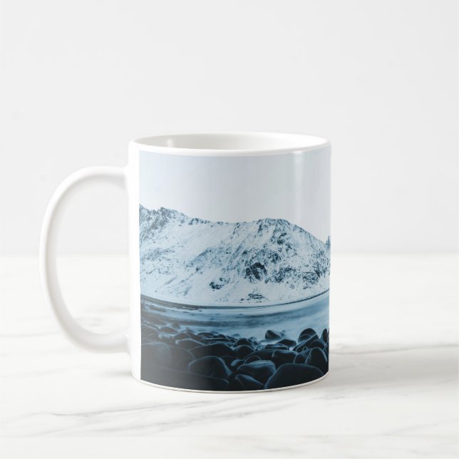 BERGDECKE MIT SCHNEEFOTOGRAFIE KAFFEETASSE (Links)