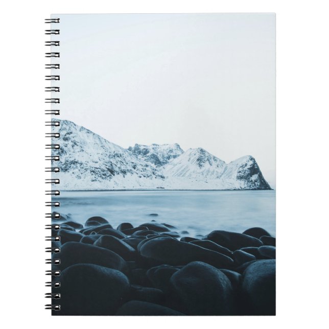 BERGDECKE MIT SCHNEEFOTOGRAFIE NOTIZBLOCK (Vorderseite)