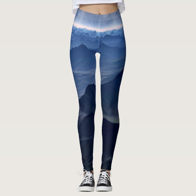 Bergdesign All-Over-Print-Leggings Leggings (Vorderseite)