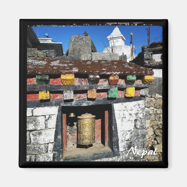 Bergdorf Chaurikharka, Stupa - Nepal Magnet (Vorne)