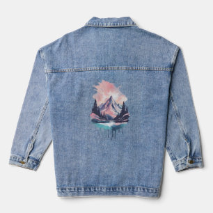 Berge 11 Wasserfall, Geschenk, Hügel, Sonne Jeansjacke