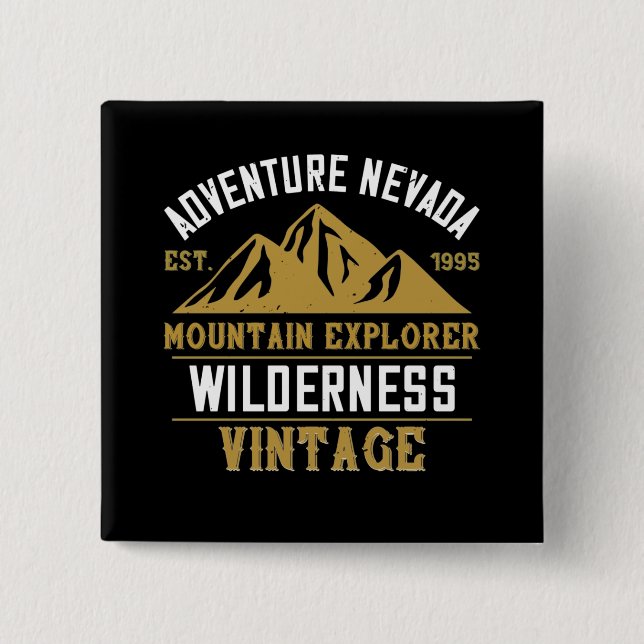 Berge - Abenteuer Nevada Berg Button (Vorderseite)