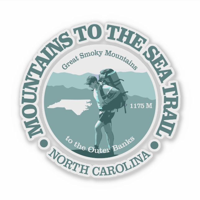 Berge auf dem Seeweg (T) Aufkleber (Vorderseite)