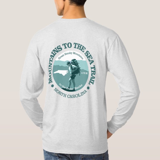 Berge auf dem Seeweg (T) T-Shirt (Rückseite)
