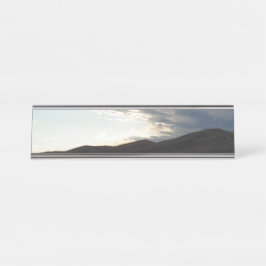 Berge bei Sonnenuntergang Schreibtischnamensplakette