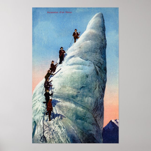 Berge Bergsteiger zum Bergsteigen Poster (Vorne)