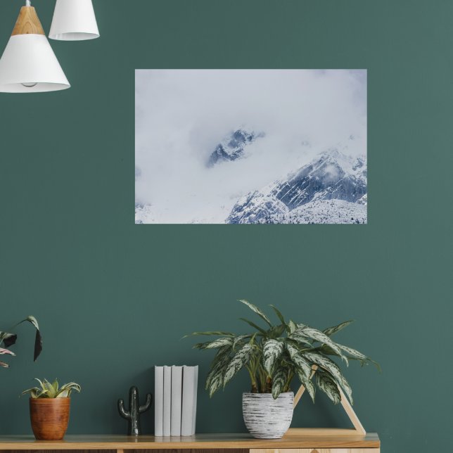Berge bewölkt poster (Wohnzimmer 1)