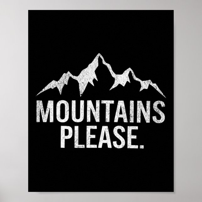 Berge Bitte Abenteuer Outdoor  Poster (Vorne)