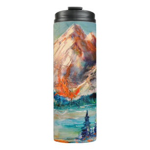 Berge, Canyon. Berggipfel, Bergrücken, Berge Thermosbecher