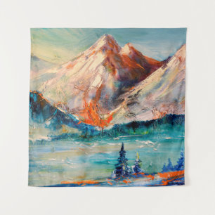 Berge, Canyon. Berggipfel, Grat, ein Berg Wandteppich