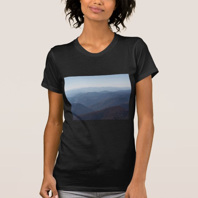 Berge der blauen Kante T-Shirt (Vorderseite)