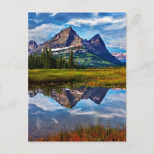 Berge des Glacier-Nationalparks Postkarte (Vorderseite)