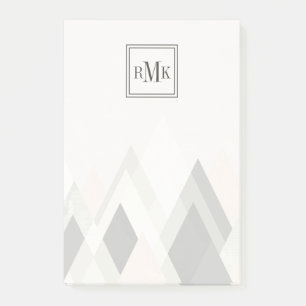 Berge des Monogramm-  über Bergen hinaus III Post-it Klebezettel