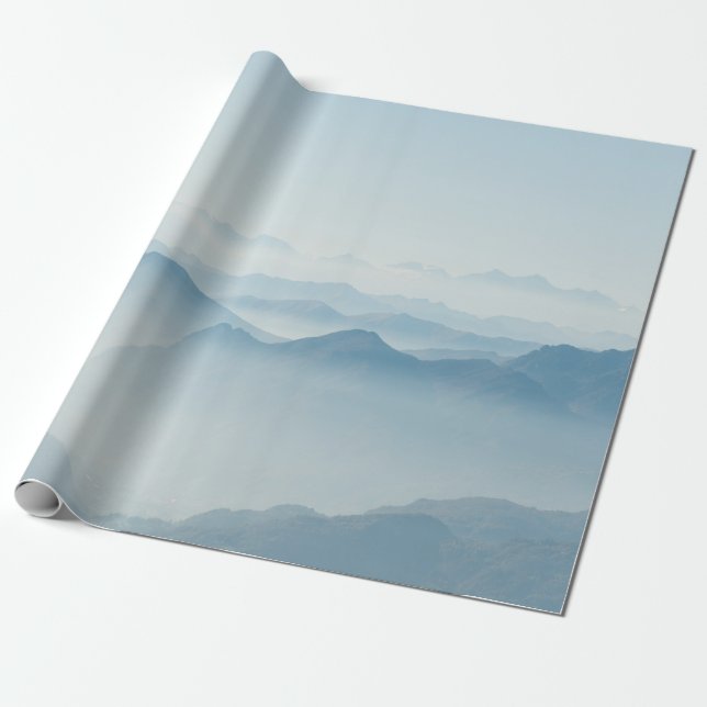 BERGE, DIE MIT FUSSGÄNGEN BEDECKT SIND GESCHENKPAPIER (Ungerollt)