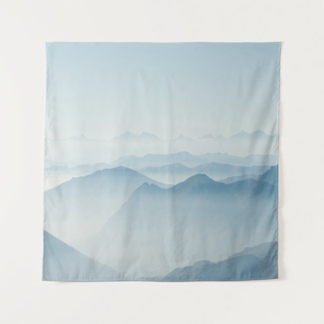 BERGE, DIE MIT FUSSGÄNGEN BEDECKT SIND WANDTEPPICH (Vorderseite)