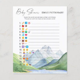 Berge - Emoji-Spiele-Babydusche