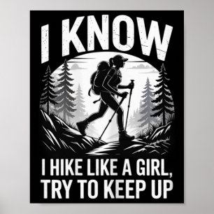 Berge erklimmen, Wandern und Camping, ich wandere  Poster