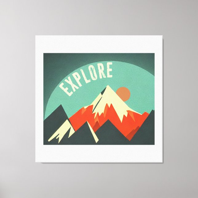 Berge erkunden leinwanddruck (Vorderseite)