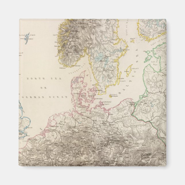 Berge Europas Magnet (Vorne)