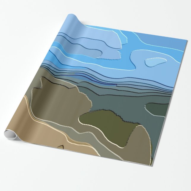 BERGE GESCHENKPAPIER (Ungerollt)