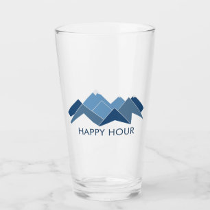 Berge glückliche Stunde Glas
