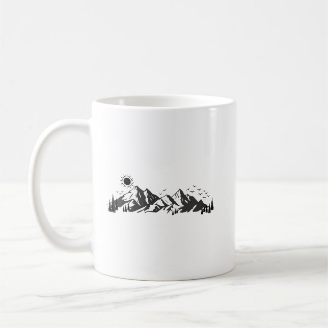 Berge Grafik Kaffeetasse (Links)