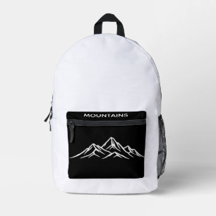 Berge Grafik-Rucksack - Outdoor-Wander-Druck Bedruckter Rucksack