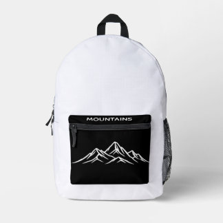 Berge Grafik-Rucksack - Outdoor-Wander-Druck Bedruckter Rucksack