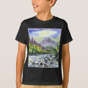 Berge Himmelspainting Destiny Kunstgeschichte T-Shirt