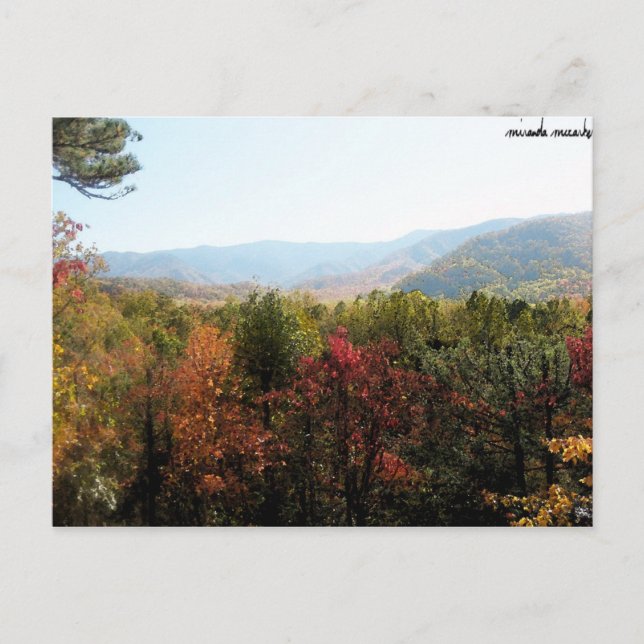 Berge im Herbst Postkarte (Vorderseite)