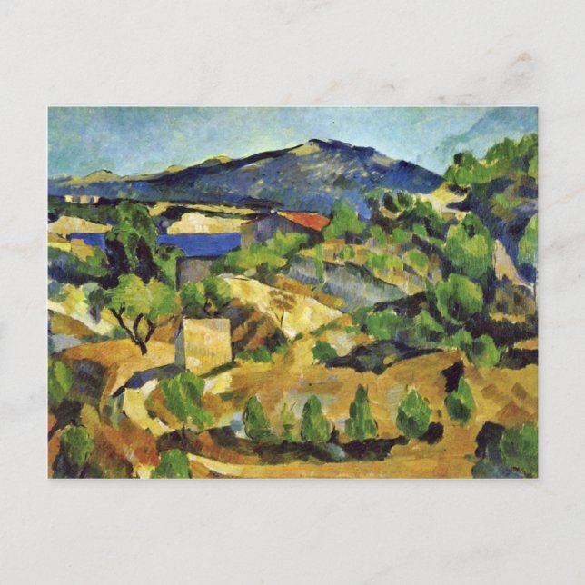 Berge in der französischen Provence von Paul Cézan Postkarte (Vorderseite)