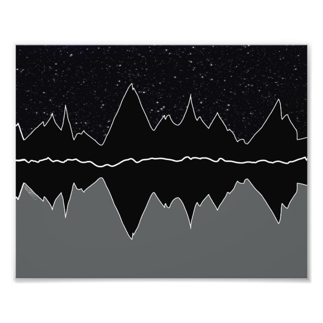 Berge in der Nacht Fotodruck (Vorne)