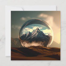 Berge in einer Blasen-Globe