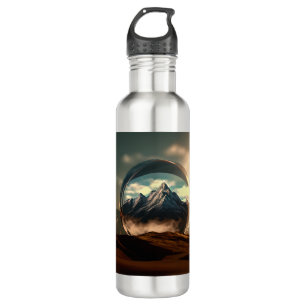 Berge in einer Blasen-Globe Edelstahlflasche