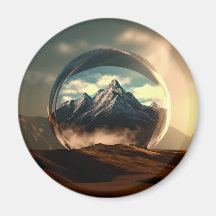 Berge in einer Blasen-Globe